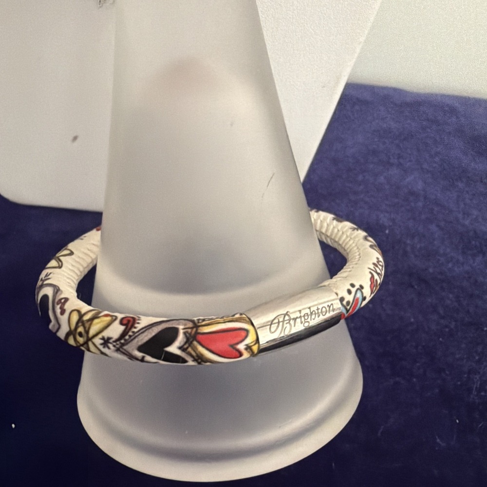 Brighton WOODSTOCK I love You Single Leather Bracelet*8"